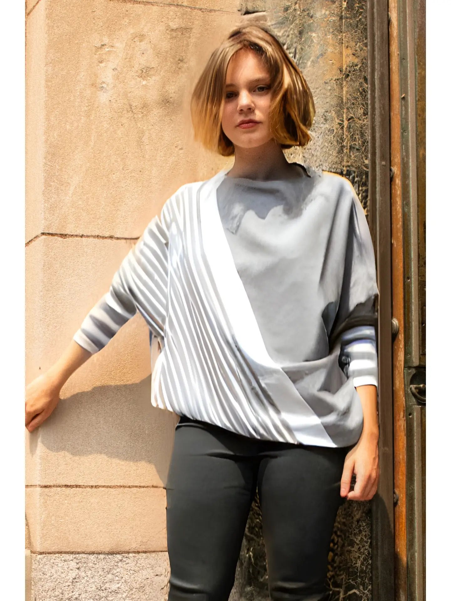Valery Relaxed Knit Sweater - Grey
