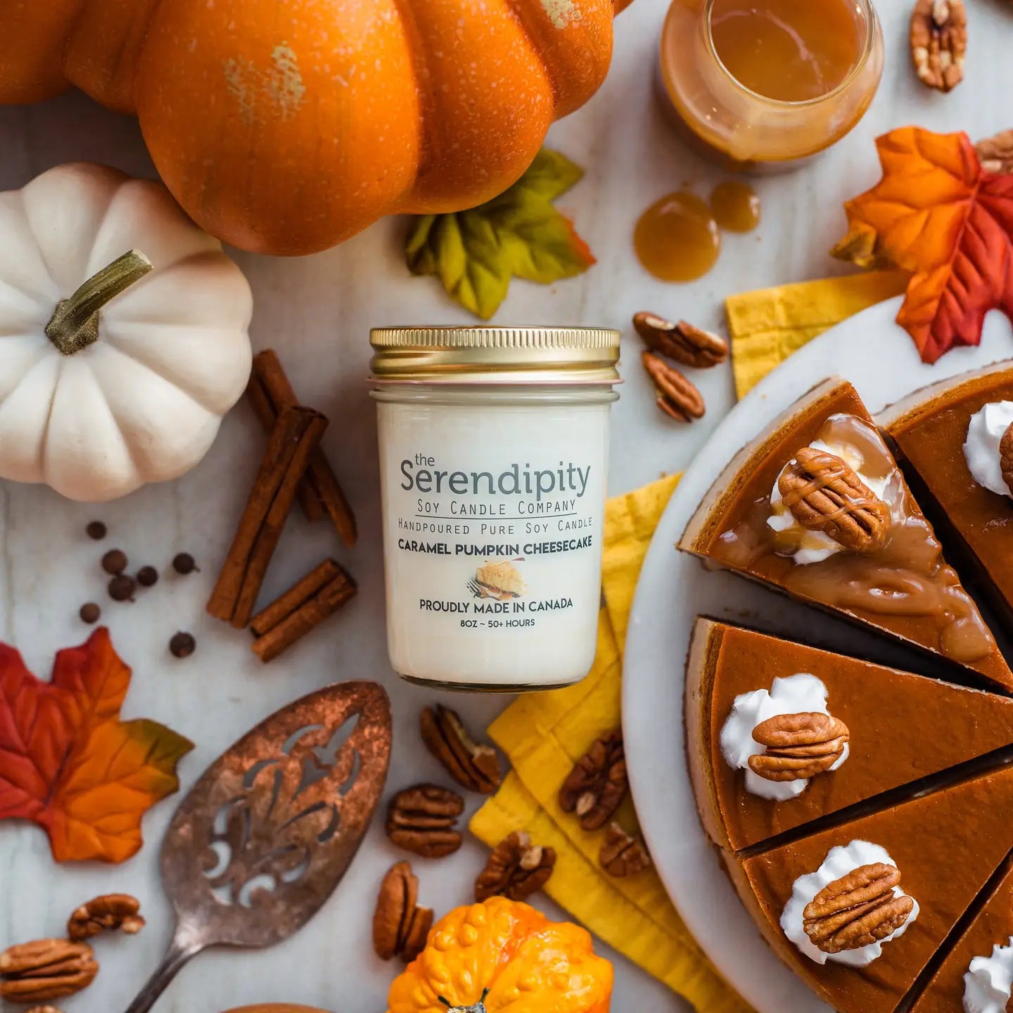 Caramel Pumpkin Cheesecake 8oz Jar Candle