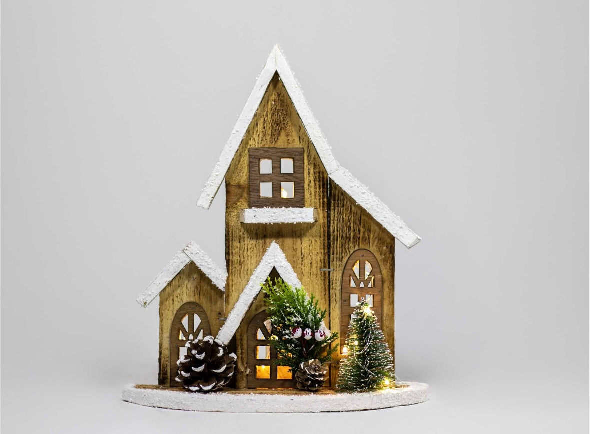 LED Natural Wood House Decor