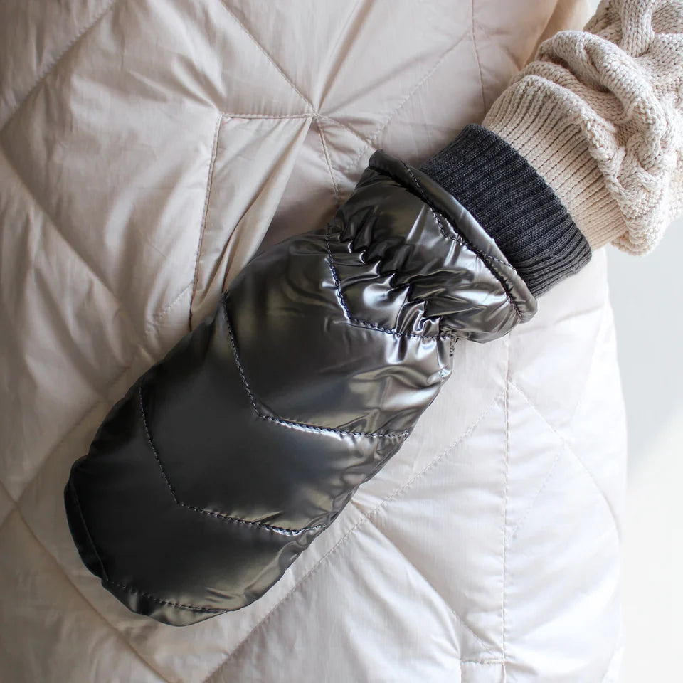 Puffer Mittens - Pewter