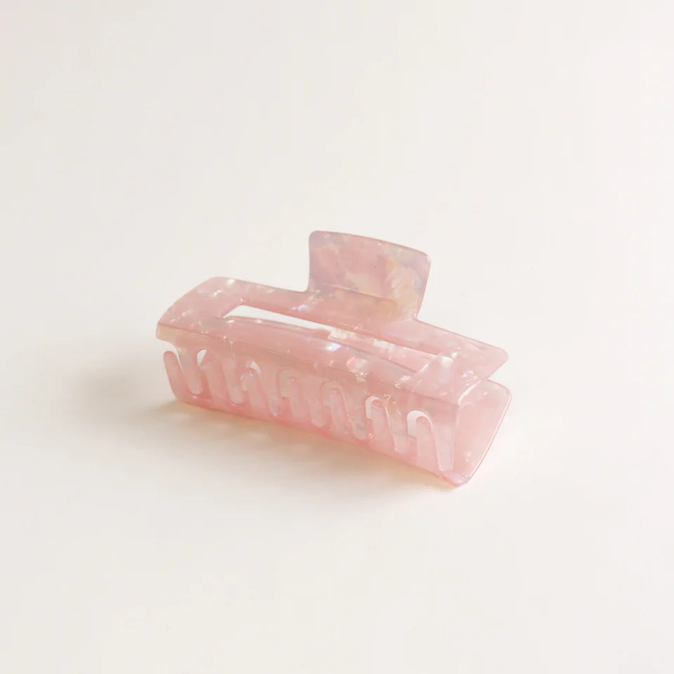 Large Claw Clip Pink Marble
