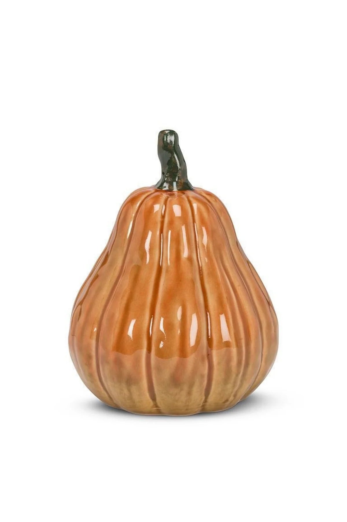 Tall Orange Porcelain Pumpkin - 7”
