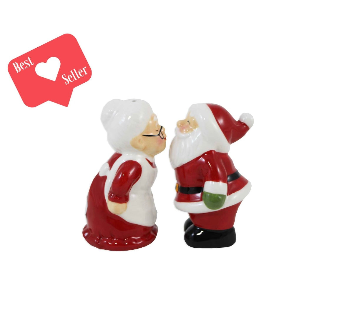 Mr. & Mrs. Claus Kissing Salt & Pepper Set