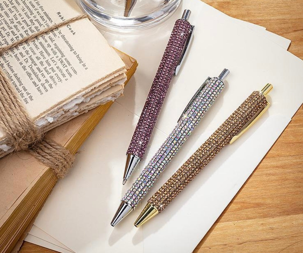 Rhinestone Gold Pen