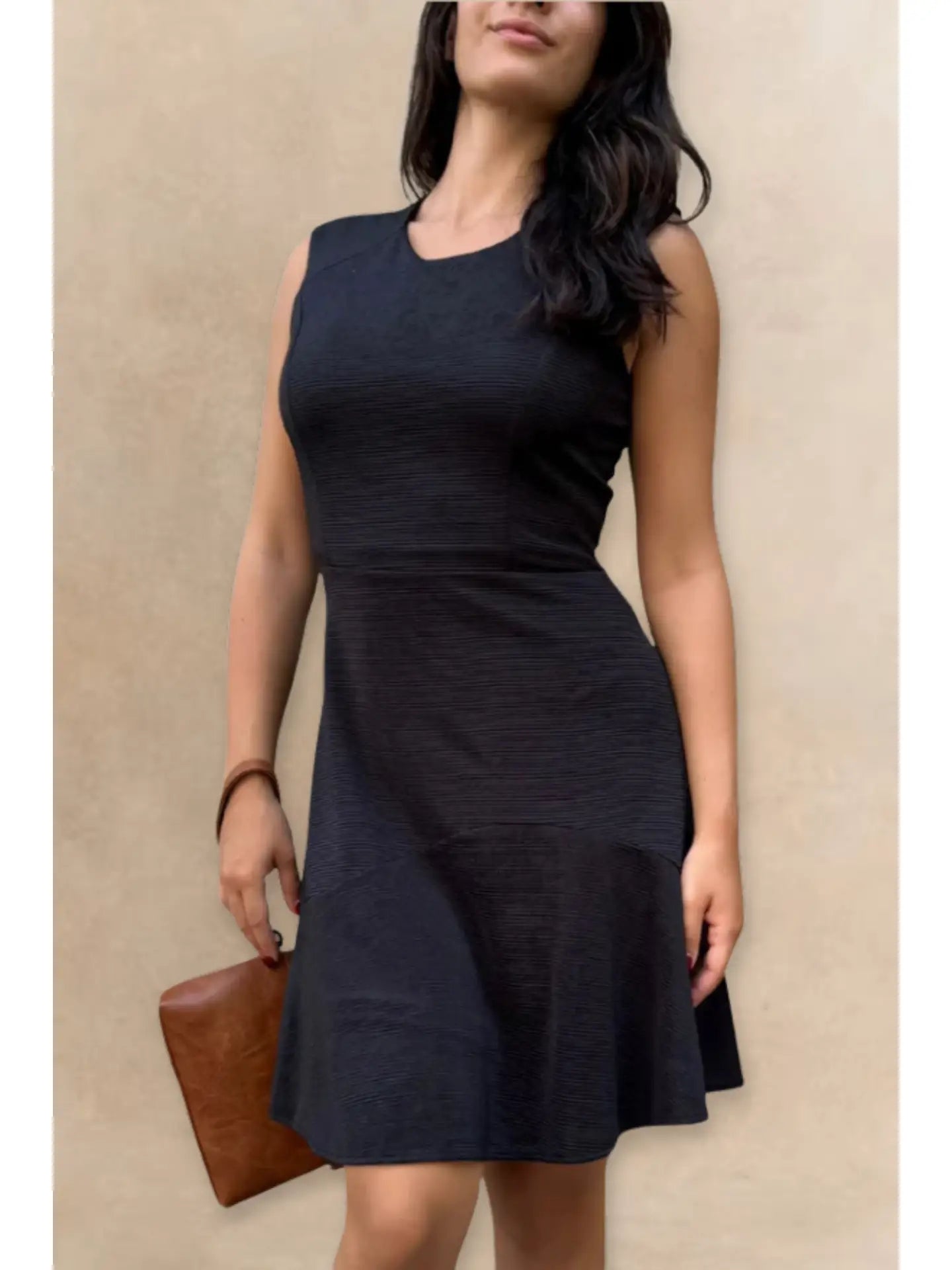 Marie Black Knit (A-Line) Dress