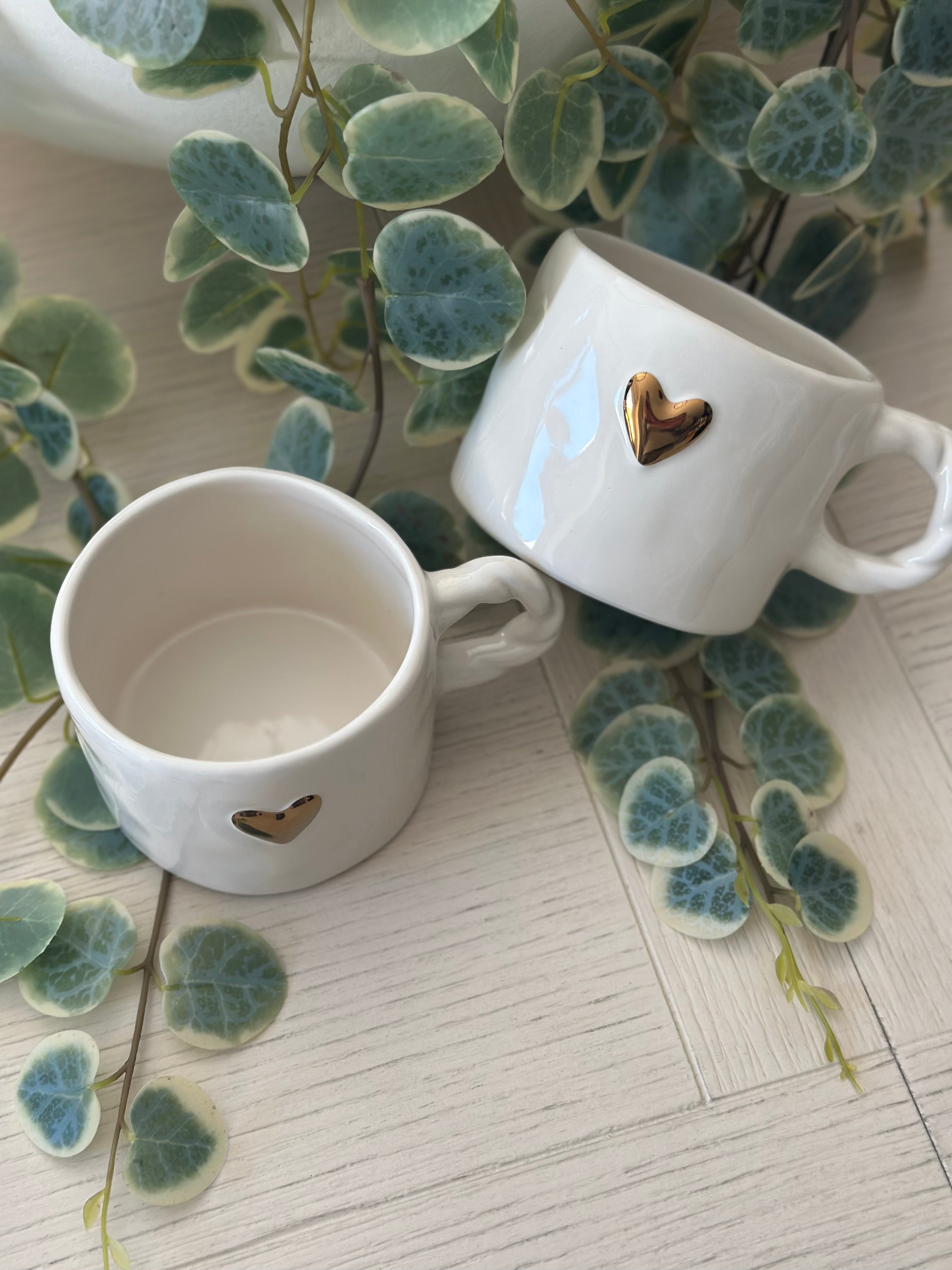 Gold Heart Mug