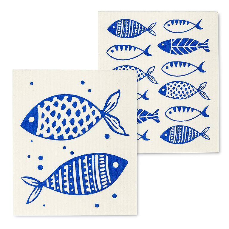 Simple Fish Dishcloths Set/2