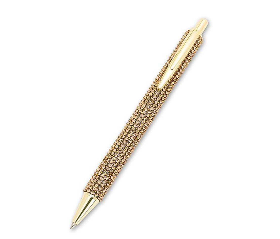 Rhinestone Gold Pen