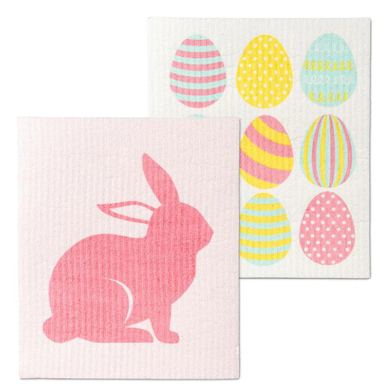 Easter Egg & Bunny Dishcloths Set/2