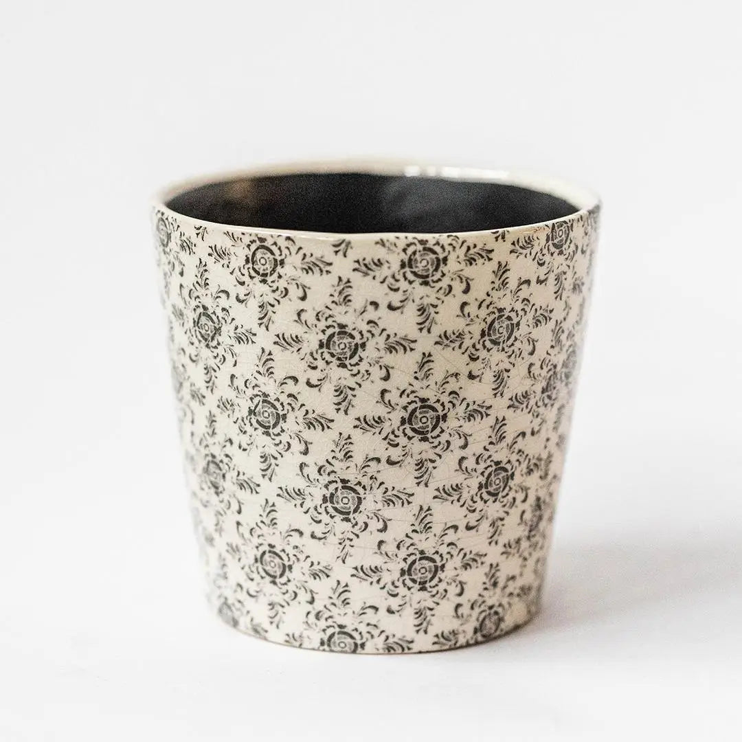 Floral Print Ceramic Planter Pot