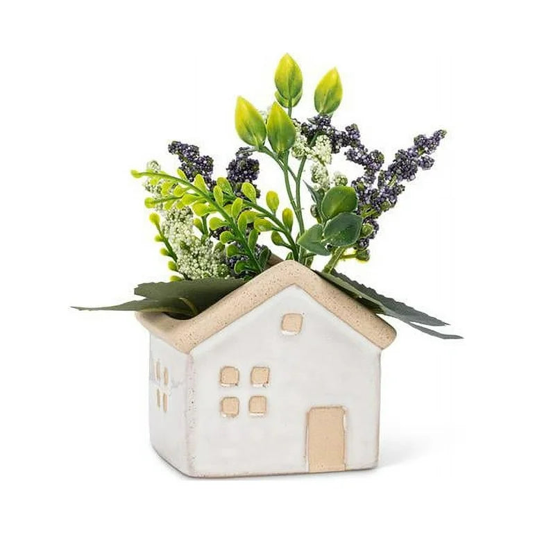 Mini House Planter Grey - 2.5” L