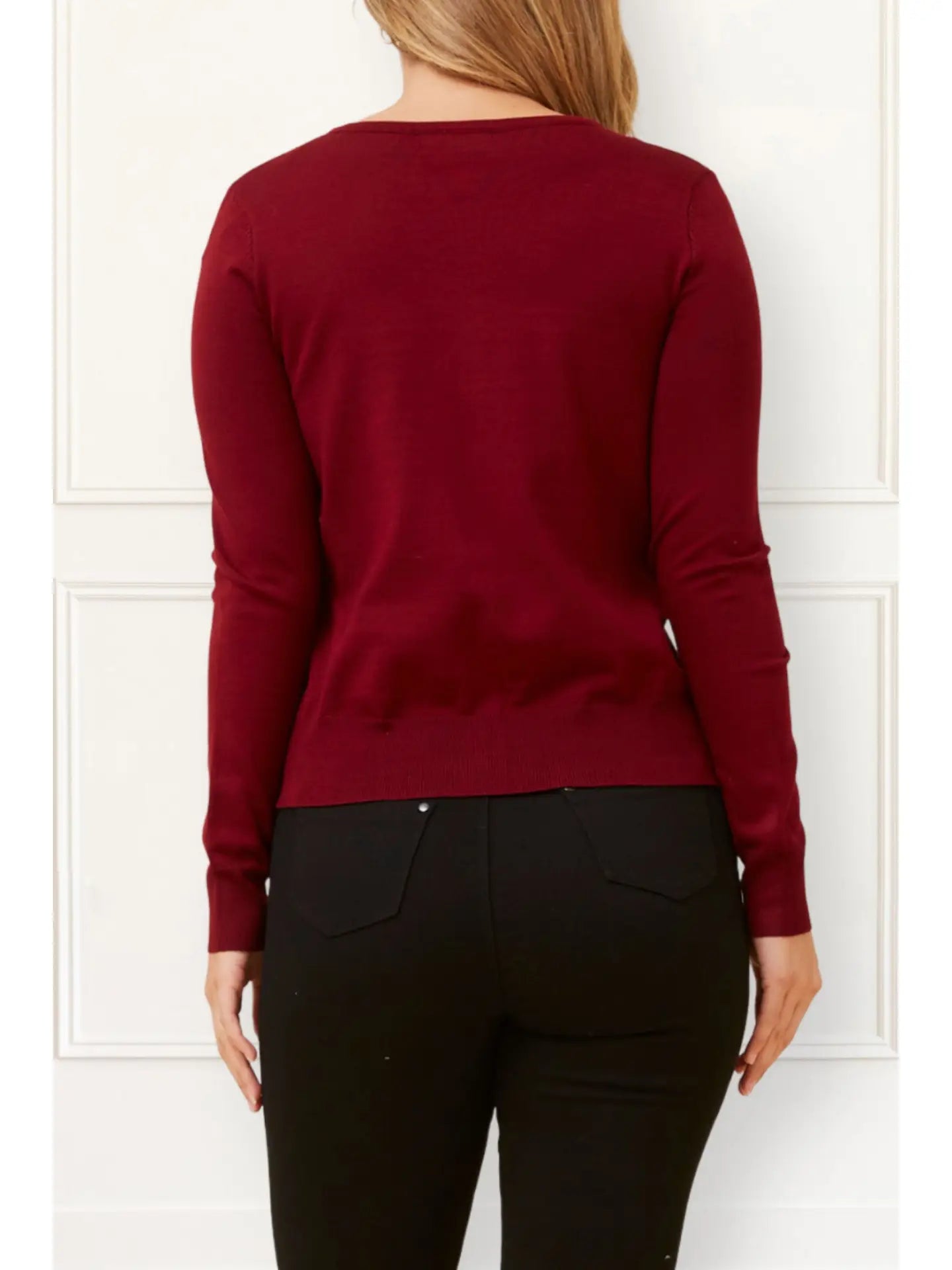 Noelle Cardigan Deep Red