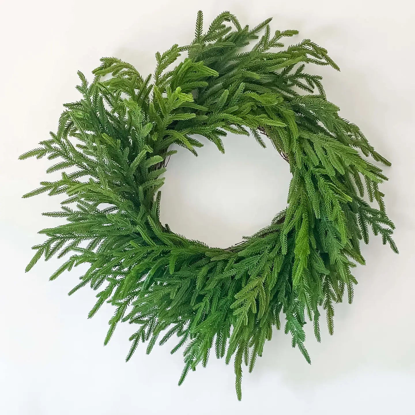 Norfolk Pine Real Touch Faux Christmas Wreath 26"