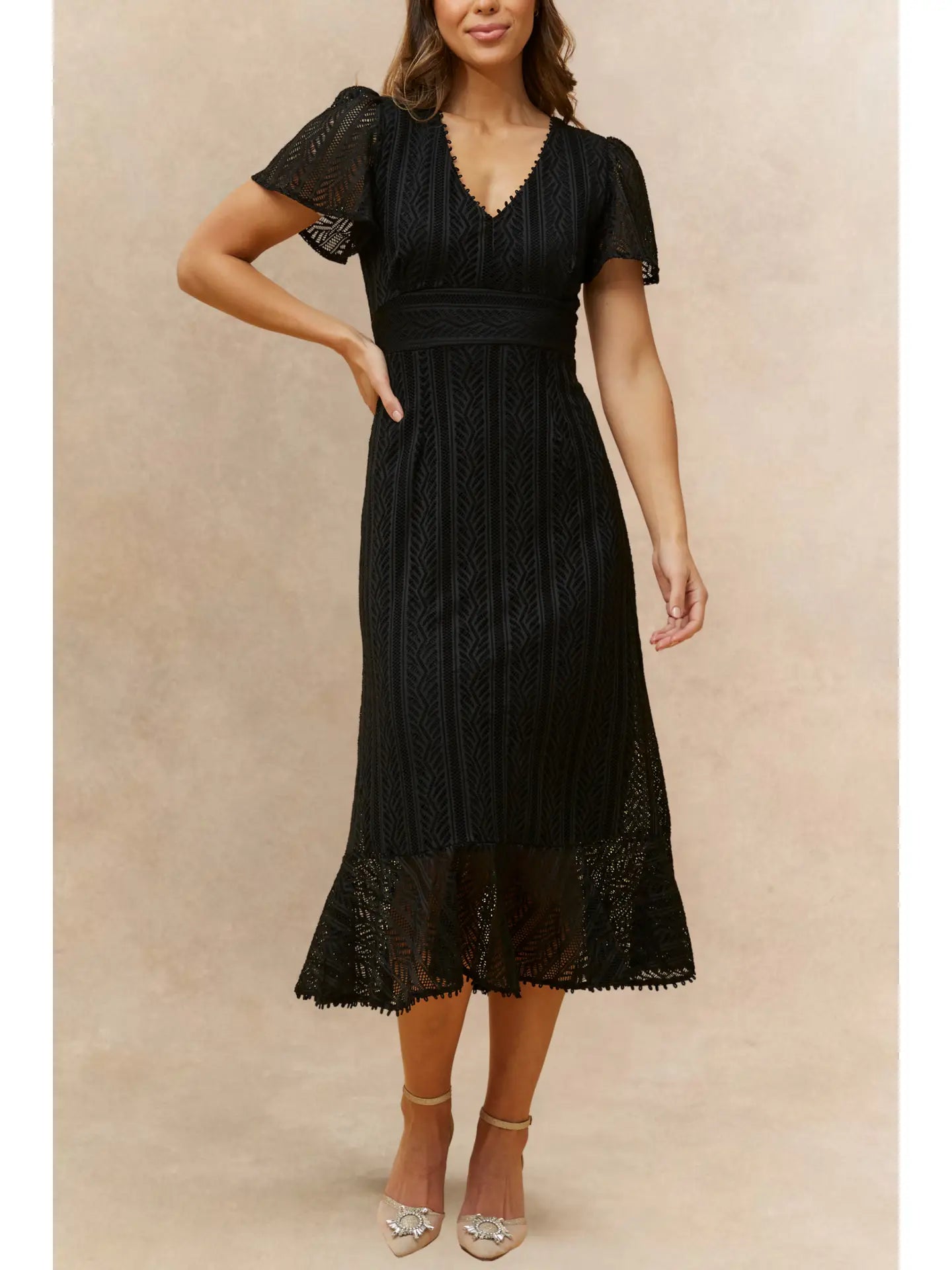 Bonnie Knit Midi Dress - Black