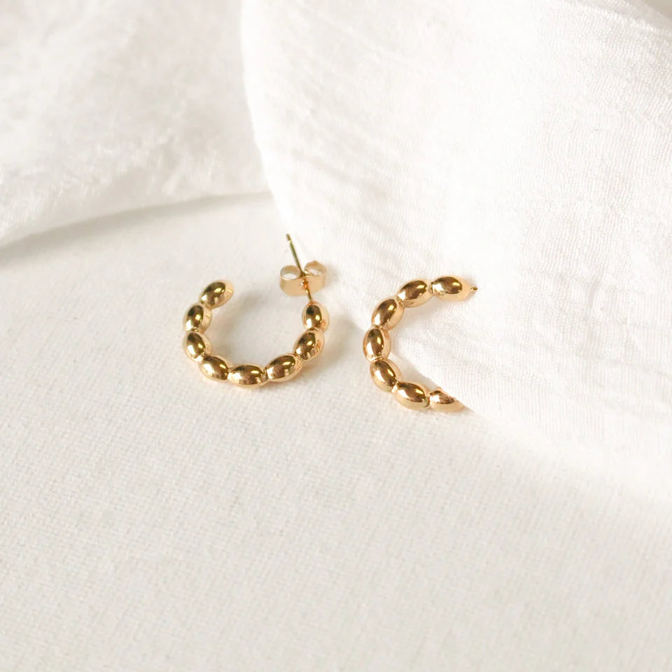 Gold - Stainless Steel Hoop Earrings