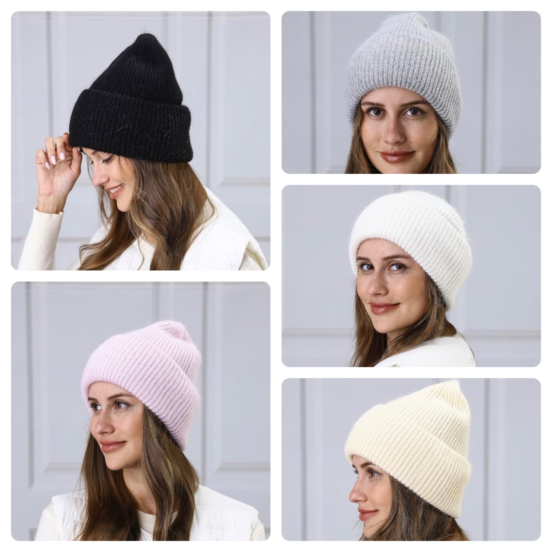 Angora Ribbed Beanie