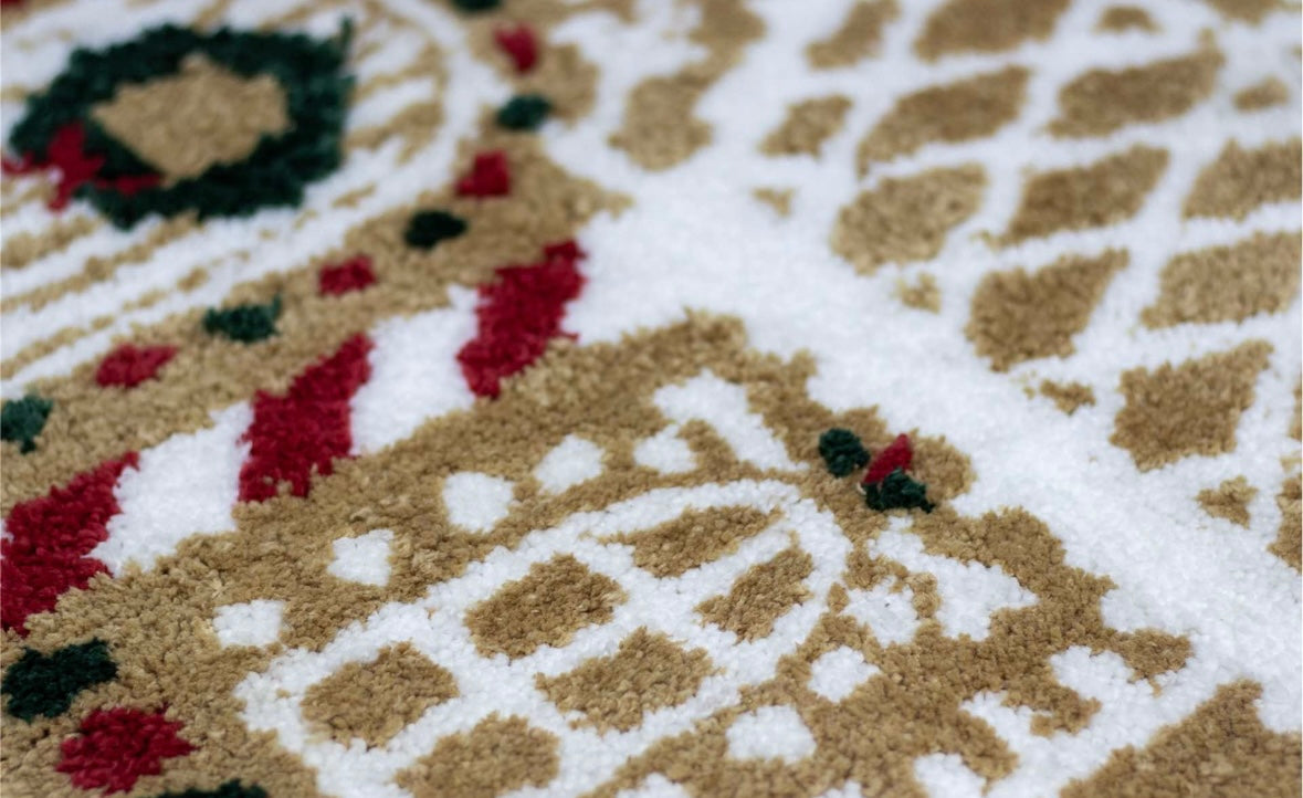 Flocked Gingerbread House Doormat