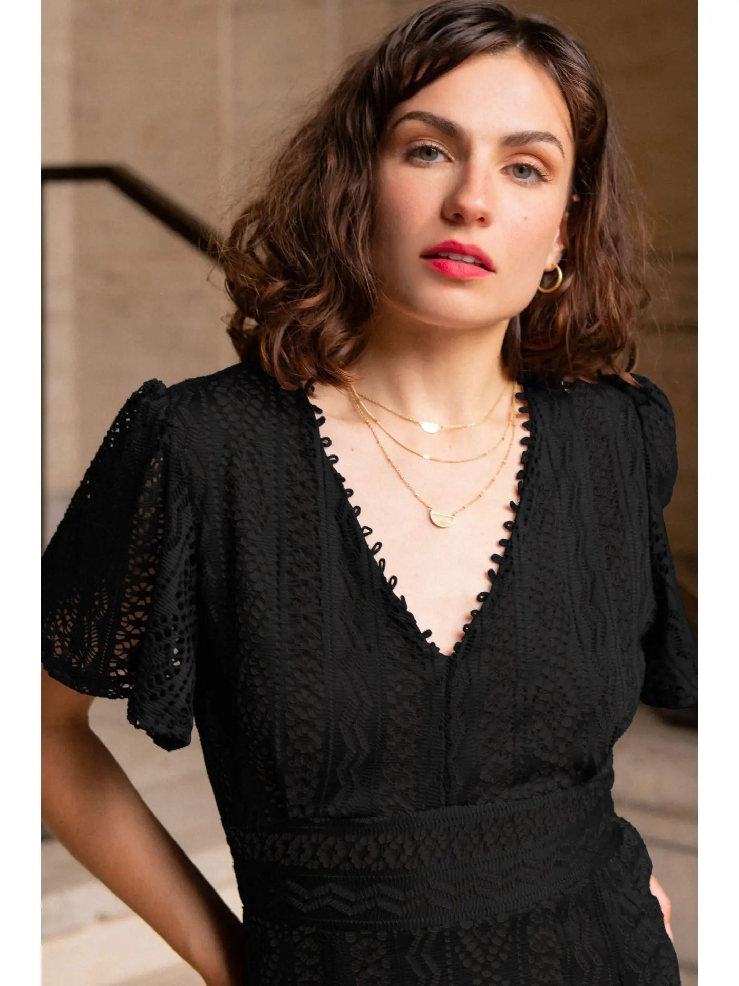 Bonnie Knit Midi Dress - Black