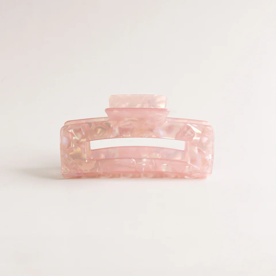 Large Claw Clip Pink Marble