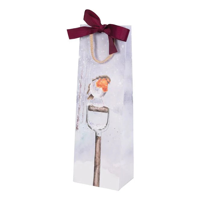 A Little Red Robin Bottle Gift Bag