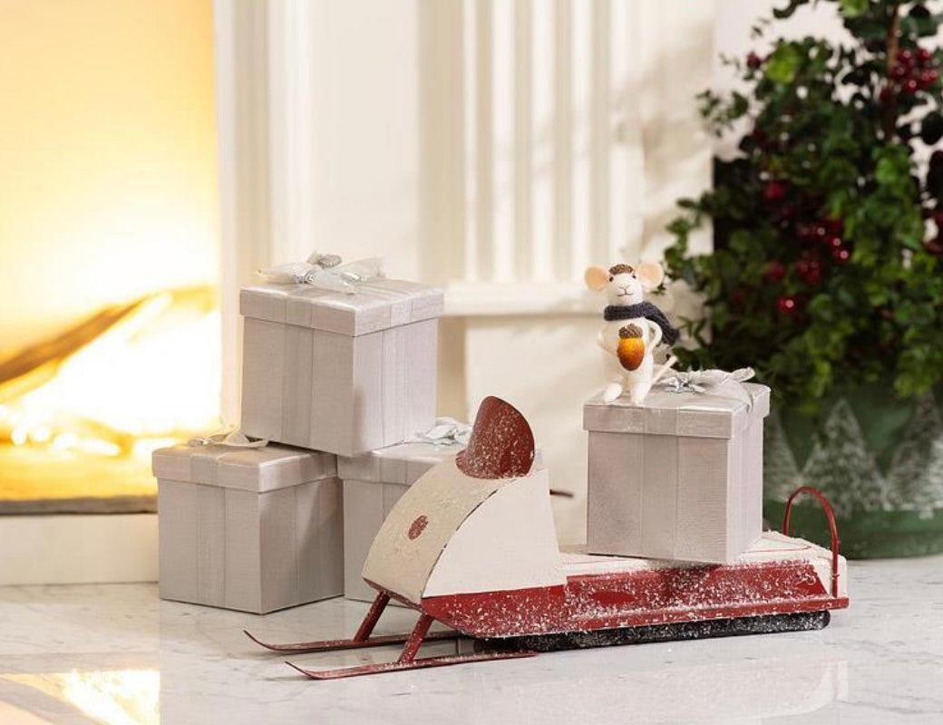 Standing Mouse with Acorn Ornament