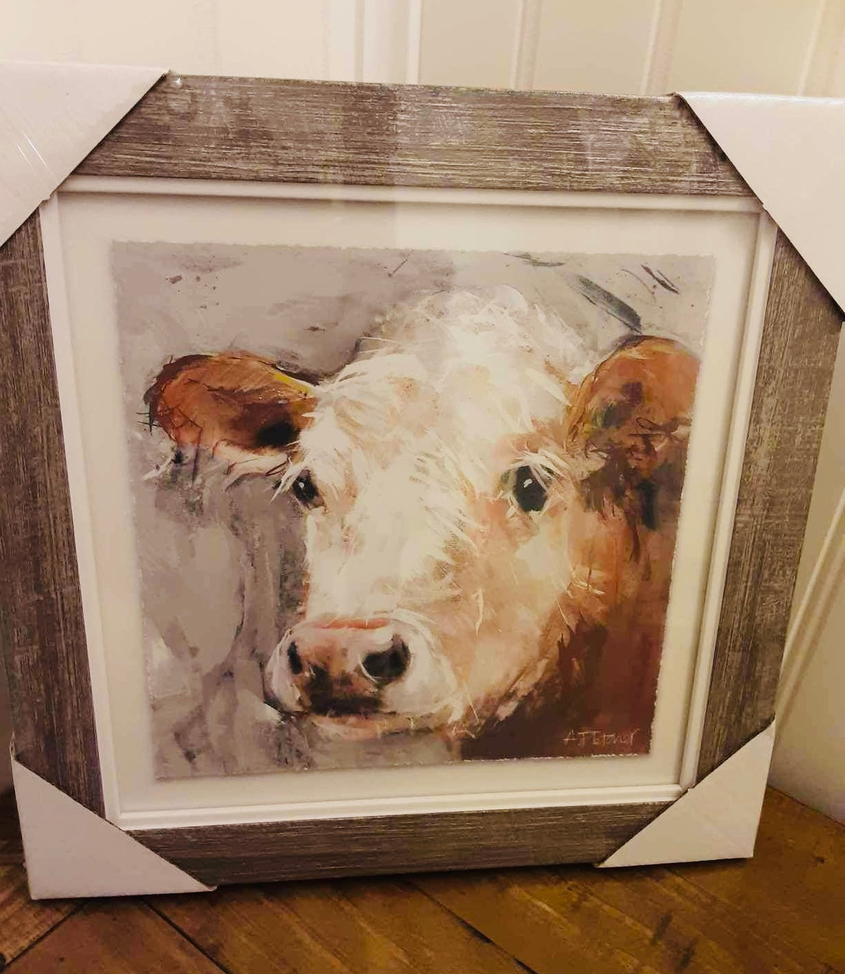 Framed Cow Print