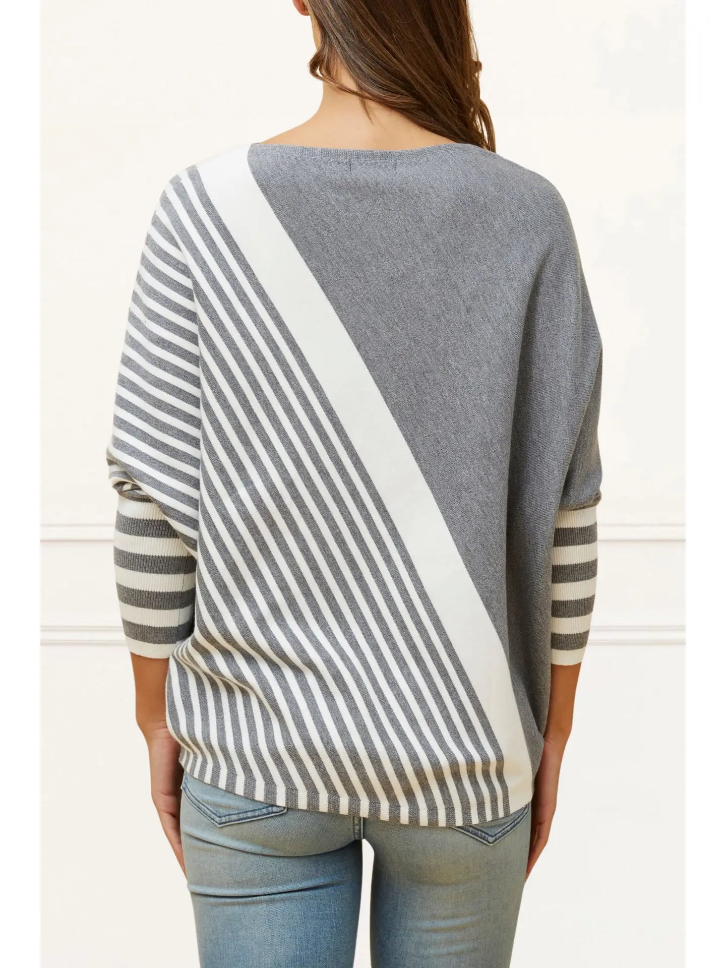 Valery Relaxed Knit Sweater - Grey