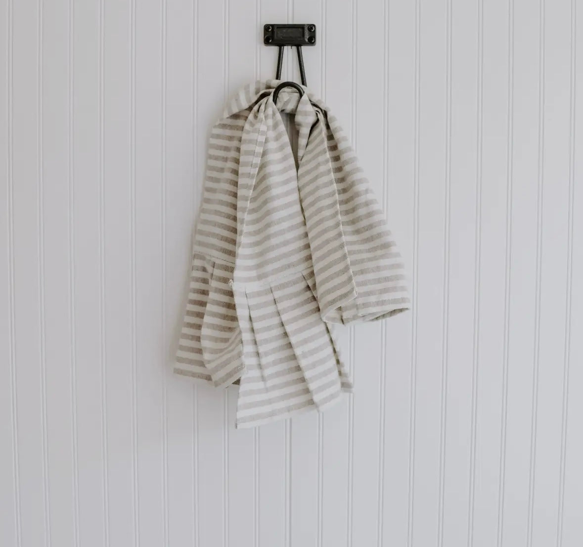 Striped Ruffle Hand Towel Tan