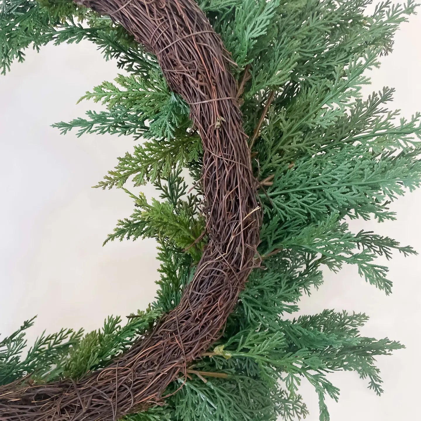 Cypress Real Touch Faux Christmas Wreath 24"