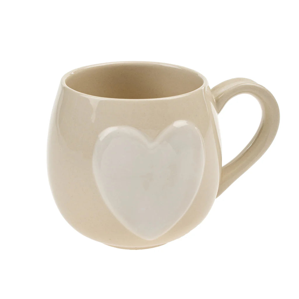 Big Heart Mug - Cream & White