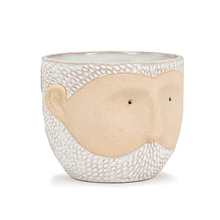 Small White Bearded Man Planter