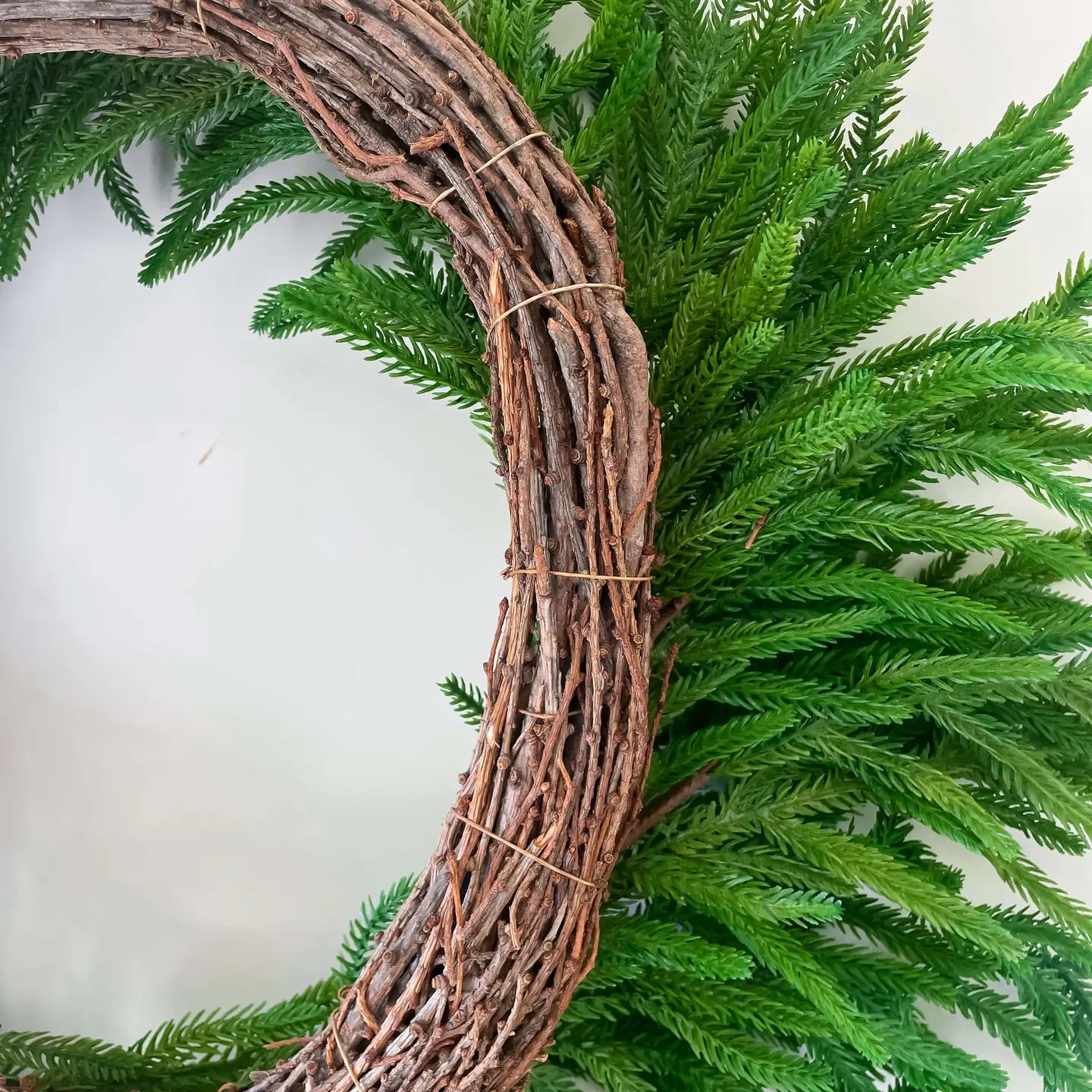 Norfolk Pine Real Touch Faux Christmas Wreath 26"