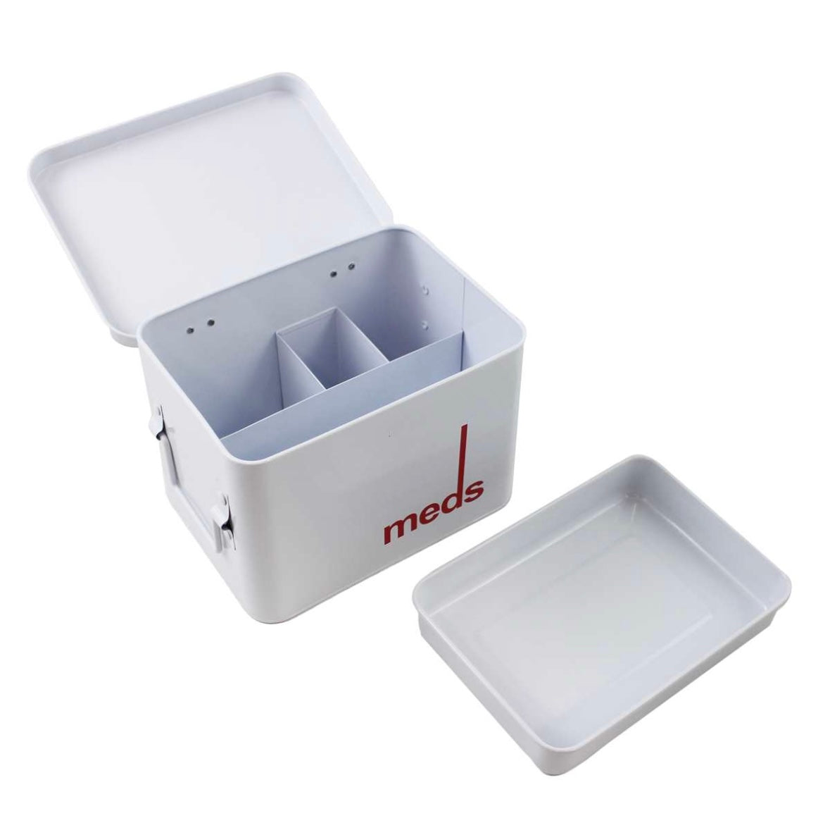 White Metal Pharmacy Box