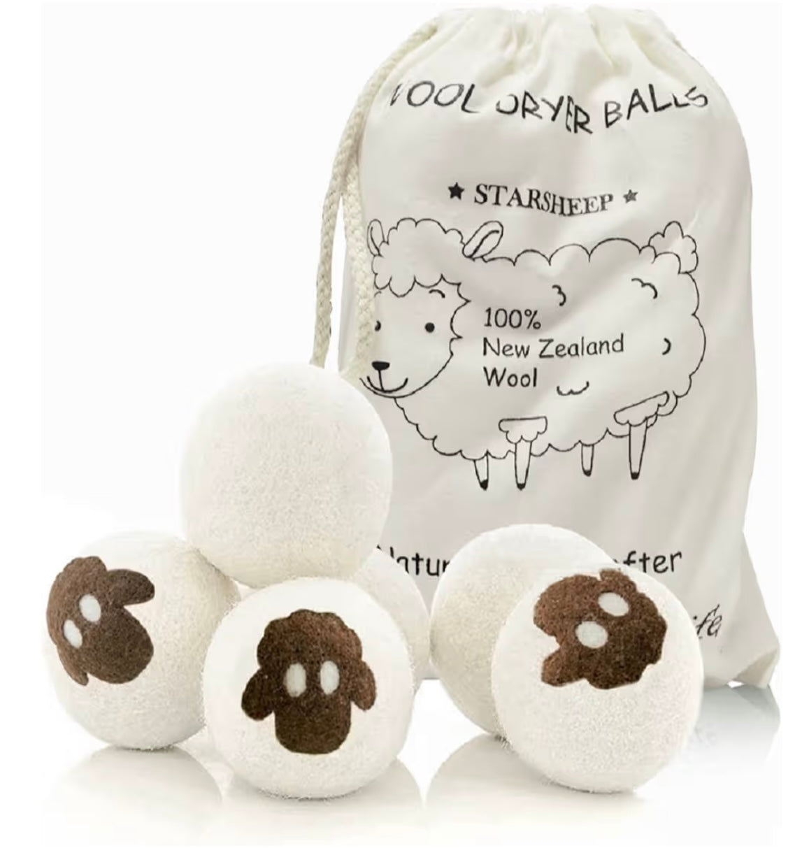 Wool Dryer Balls (Set of 6)