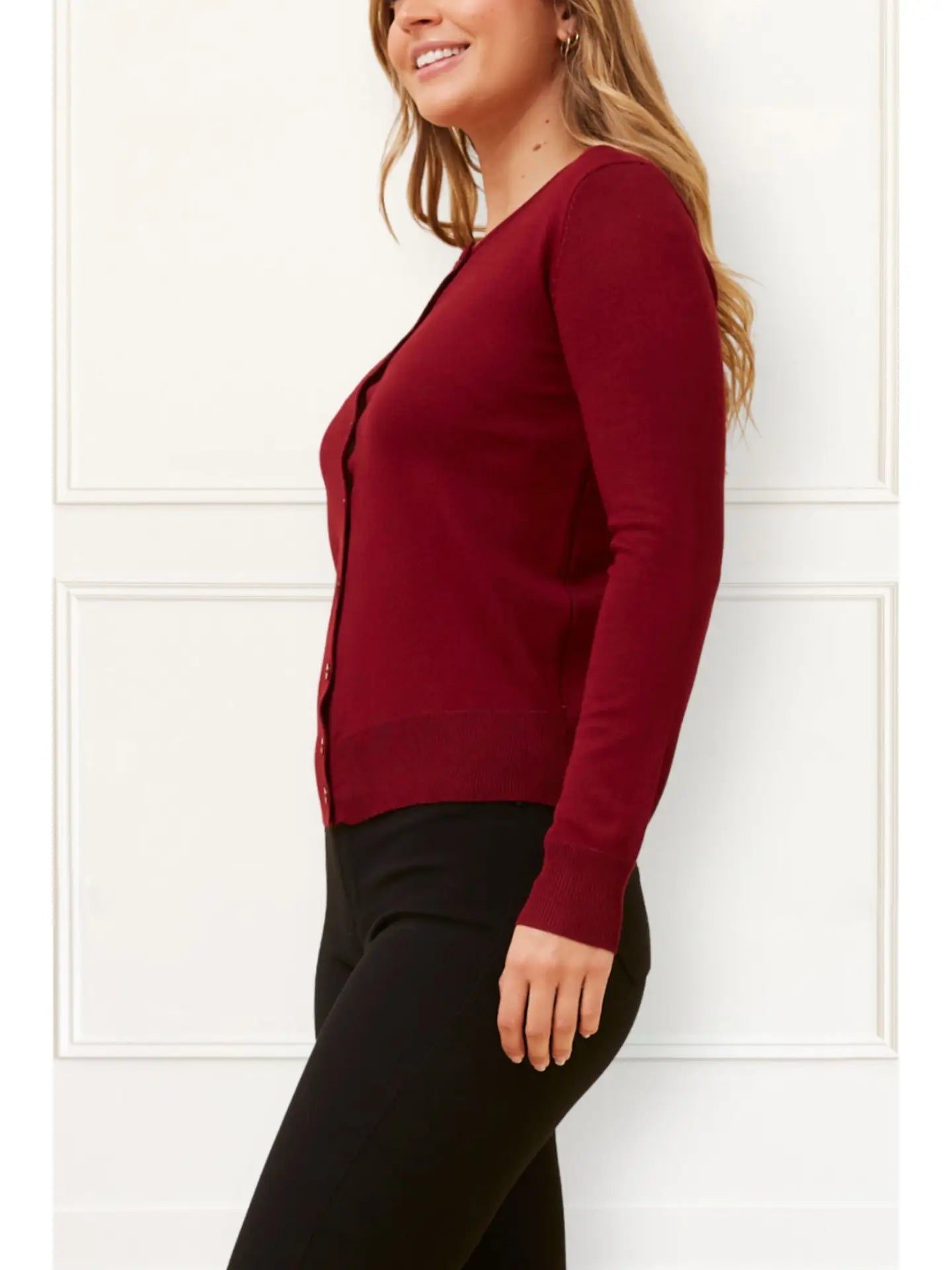 Noelle Cardigan Deep Red
