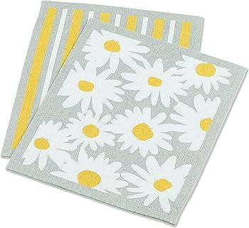 Daisies & Stripes Dishcloths Set/2