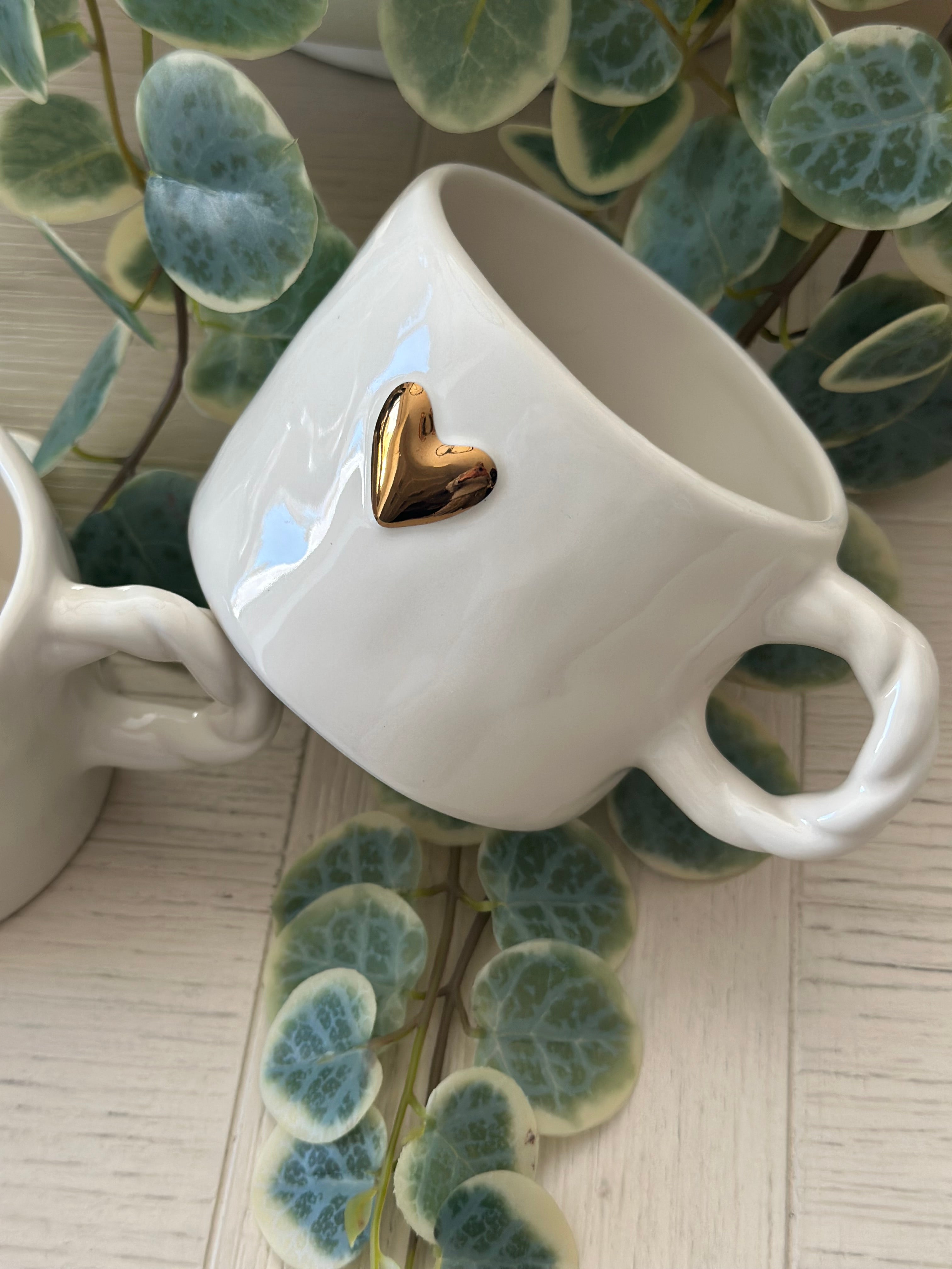 Gold Heart Mug