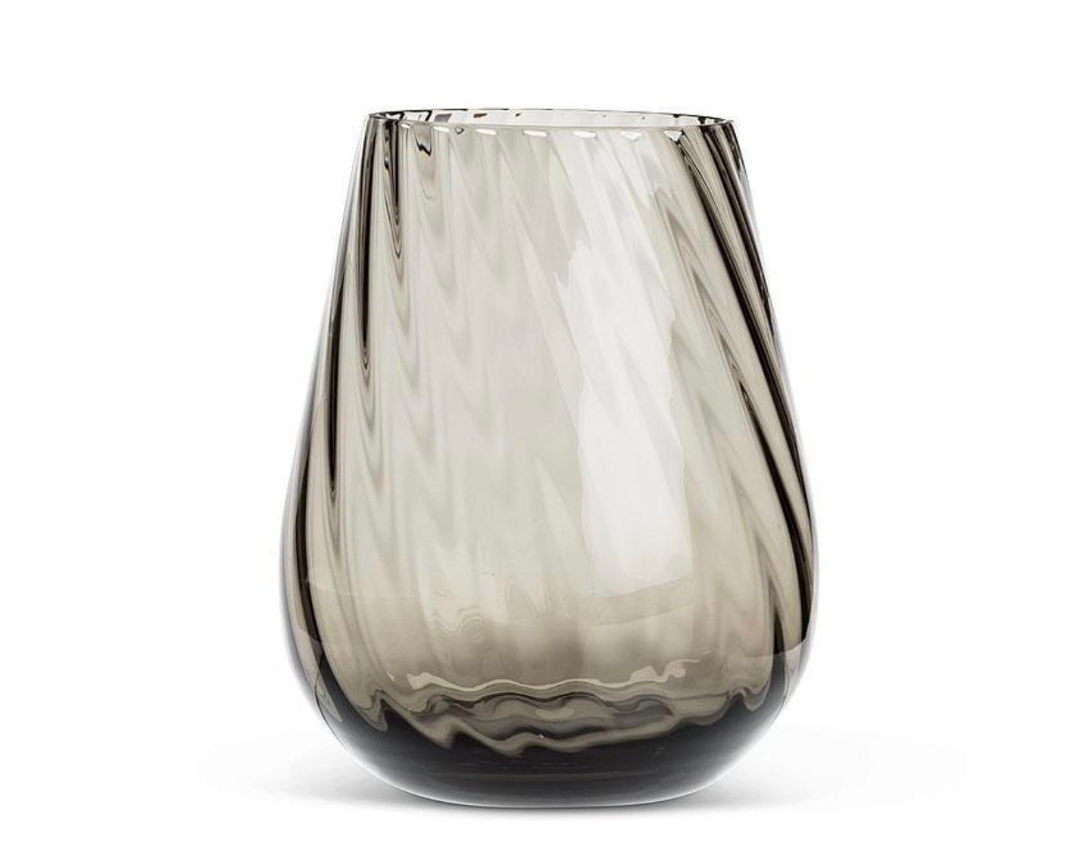 Twist Optic Stemless Wine Glass - Smoke