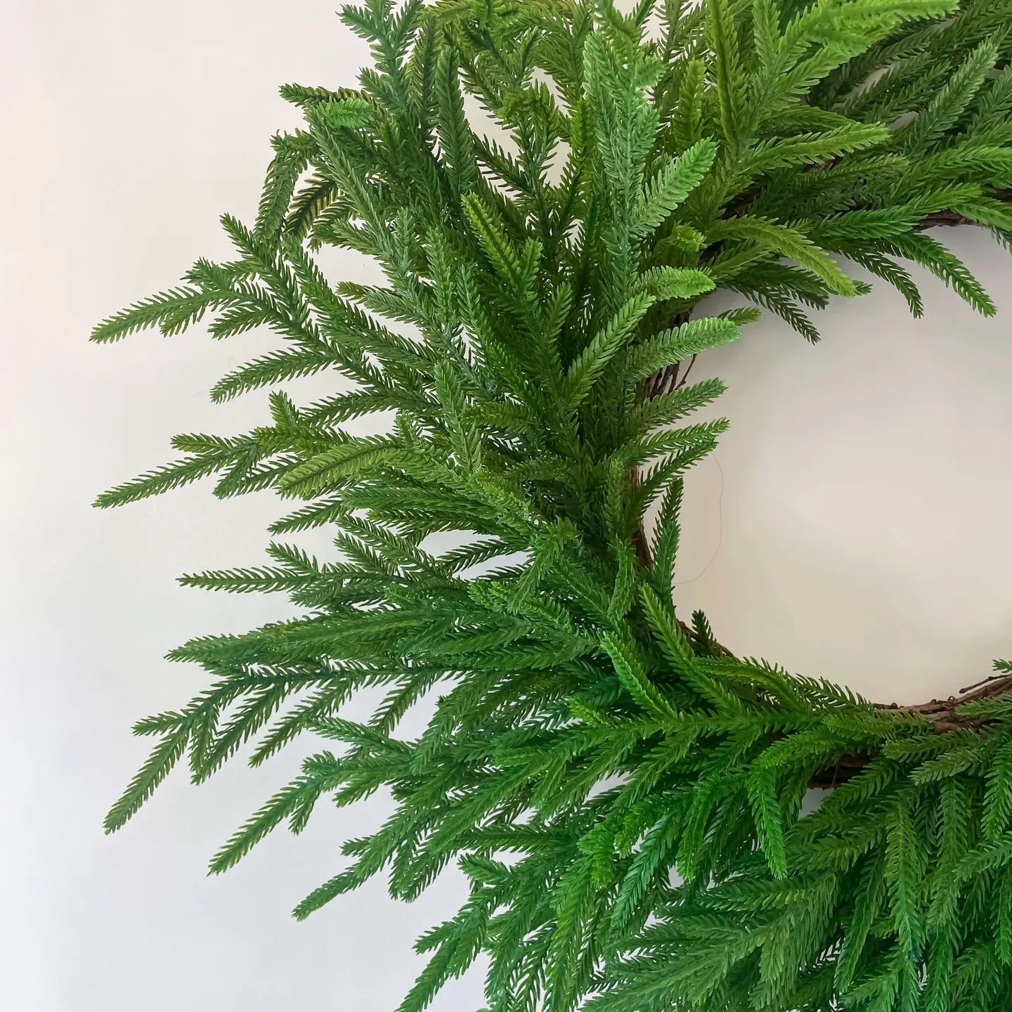 Norfolk Pine Real Touch Faux Christmas Wreath 26"