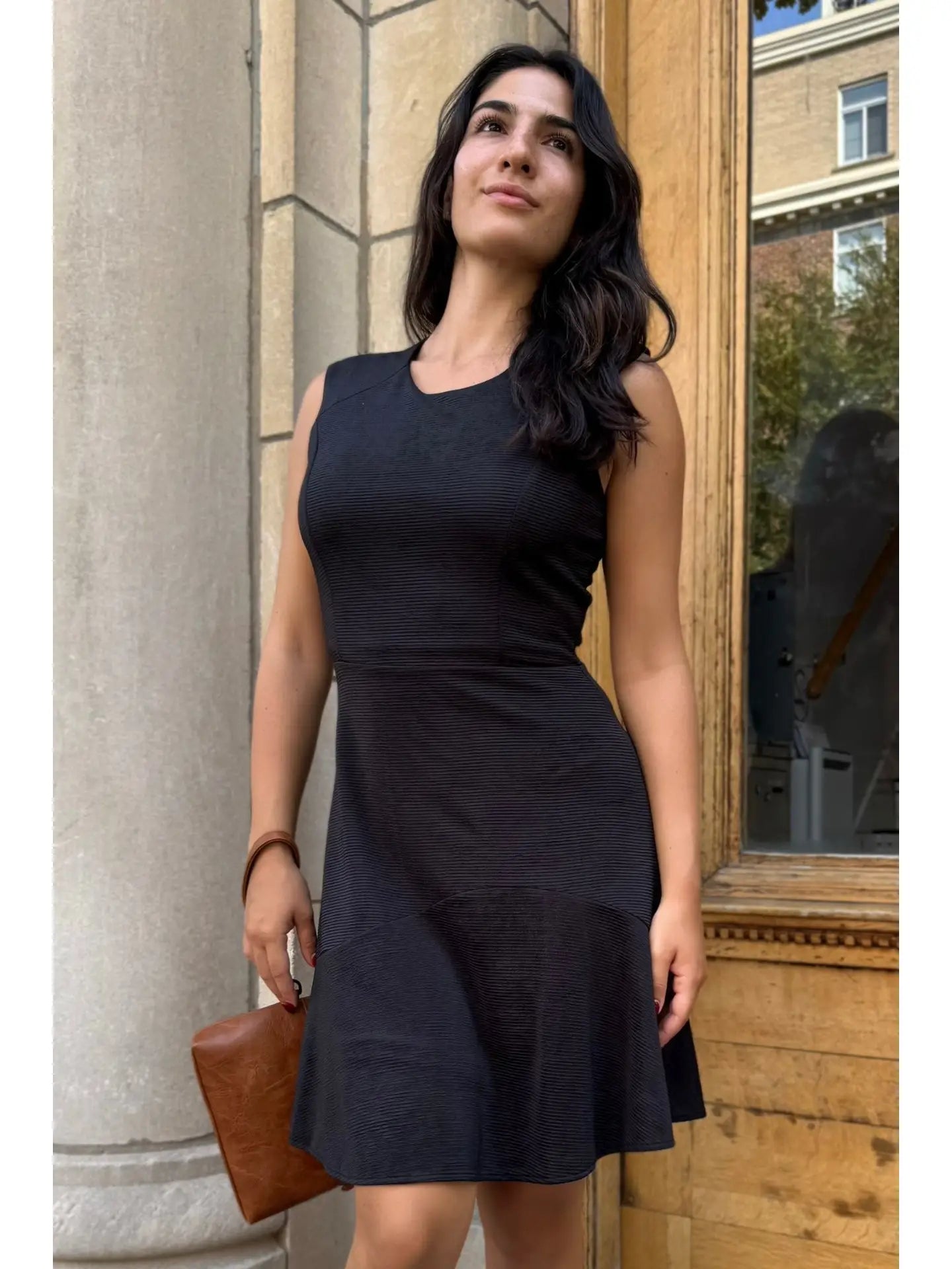 Marie Black Knit (A-Line) Dress