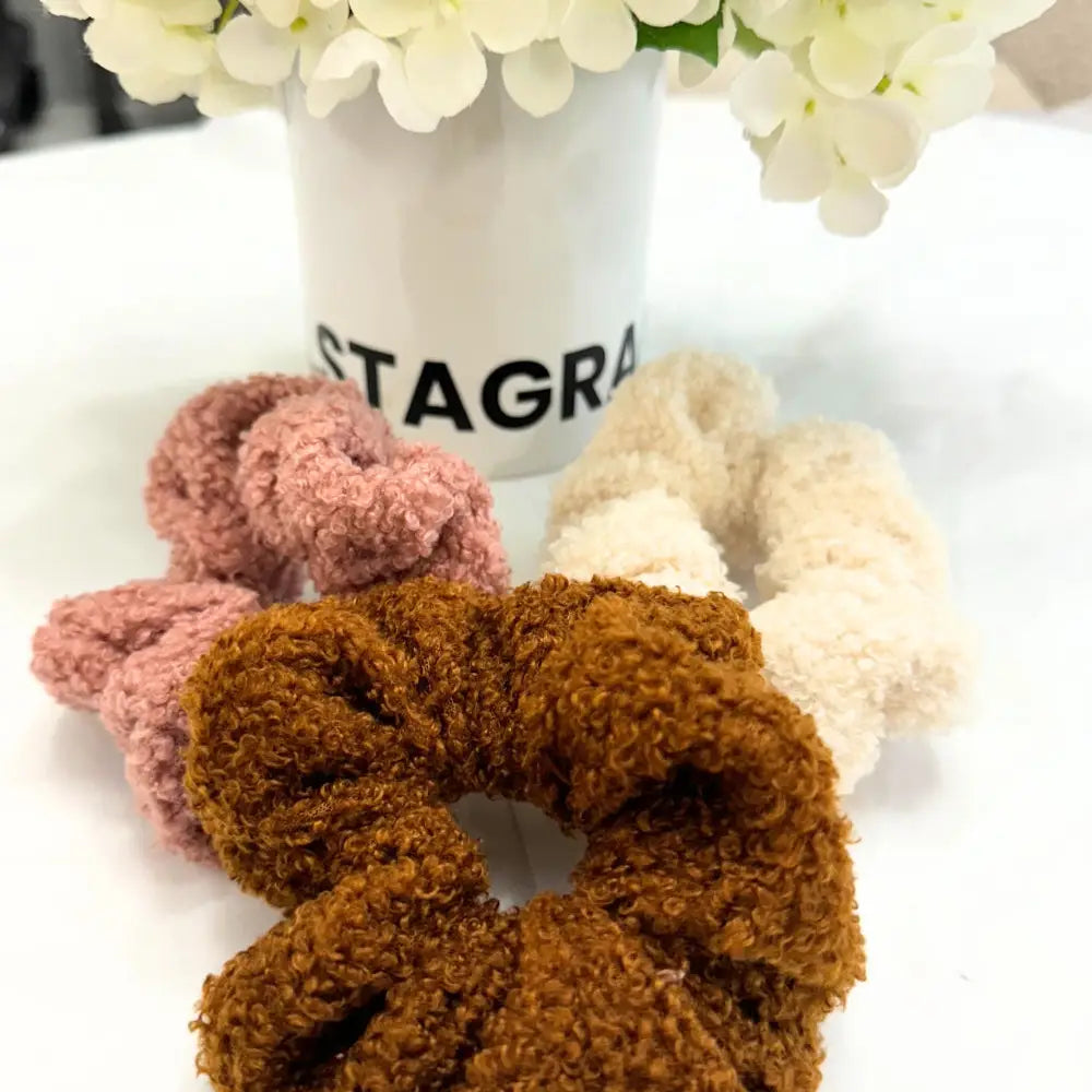 Boucle Scrunchie - Coffee