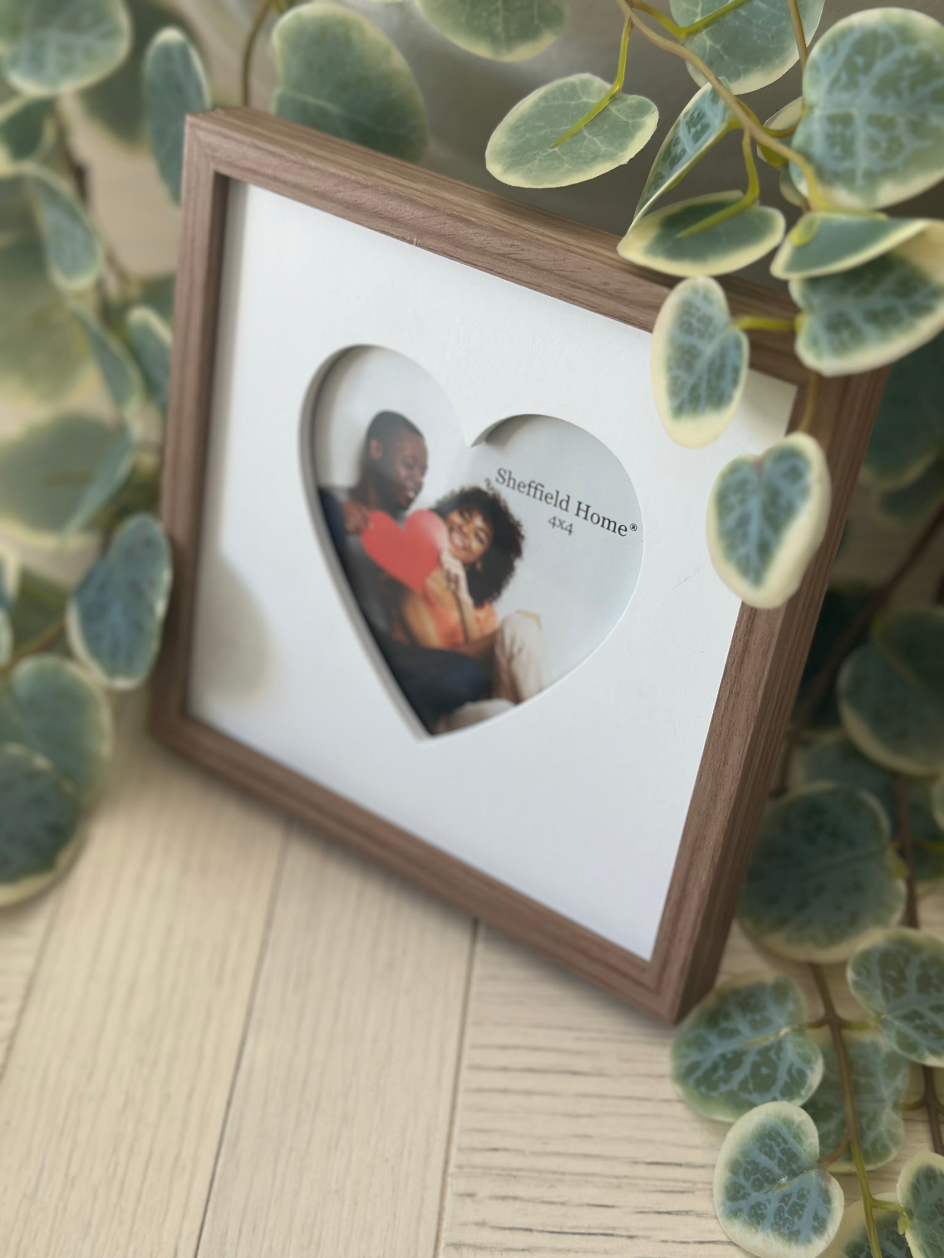 White Heart Picture Frame