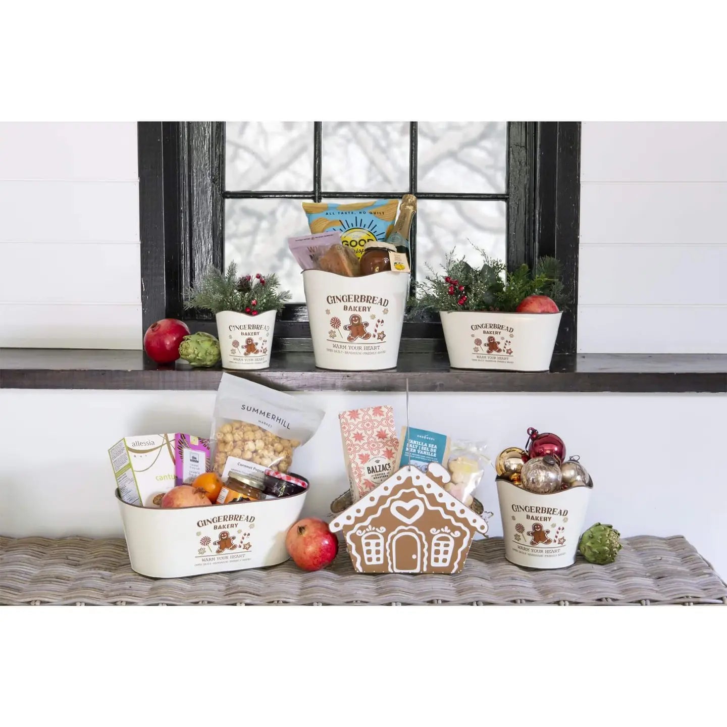 Gingerbread House Gift Basket (Metal)