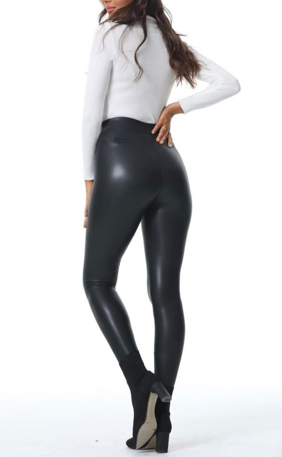 Faux Leather Leggings - Black