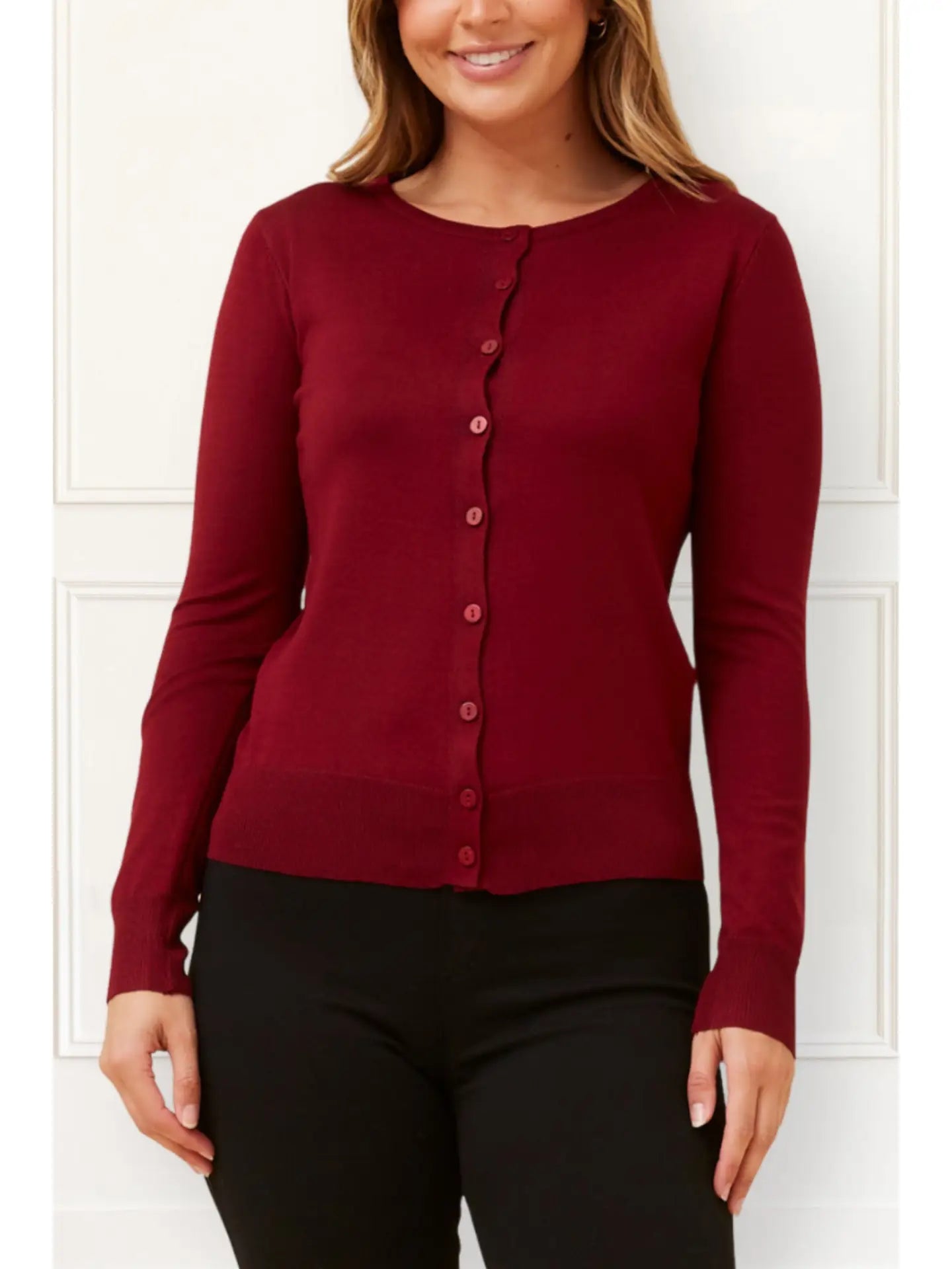 Noelle Cardigan Deep Red