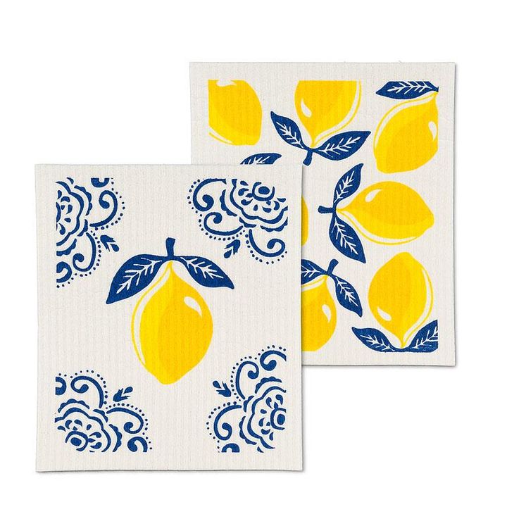 Sorrento Lemon Dish Cloths Set/2