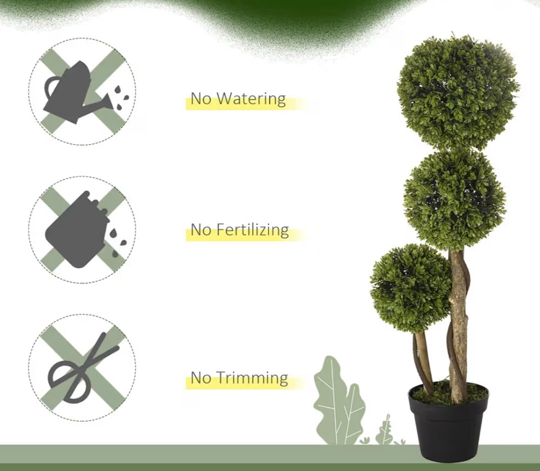 Faux 3 Foot Boxwood Tree - Pick Up Only