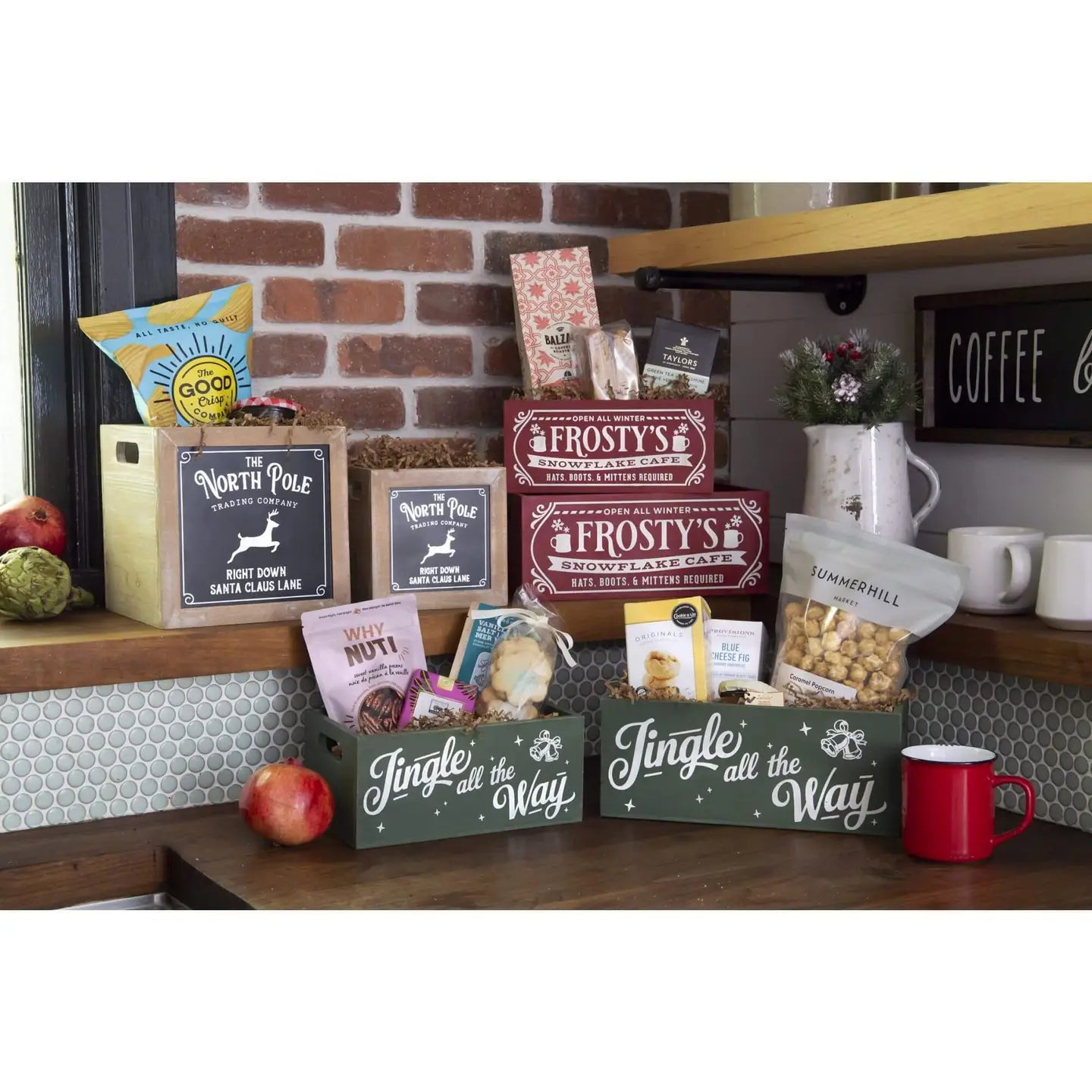 North Pole Design Square Crate