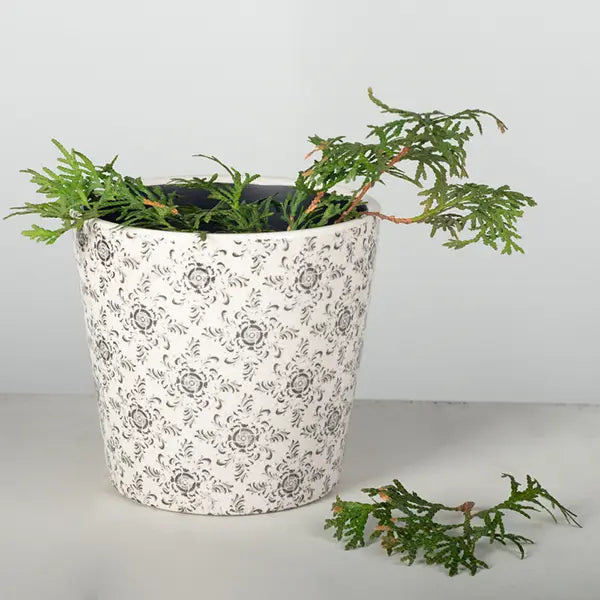 Floral Print Ceramic Planter Pot