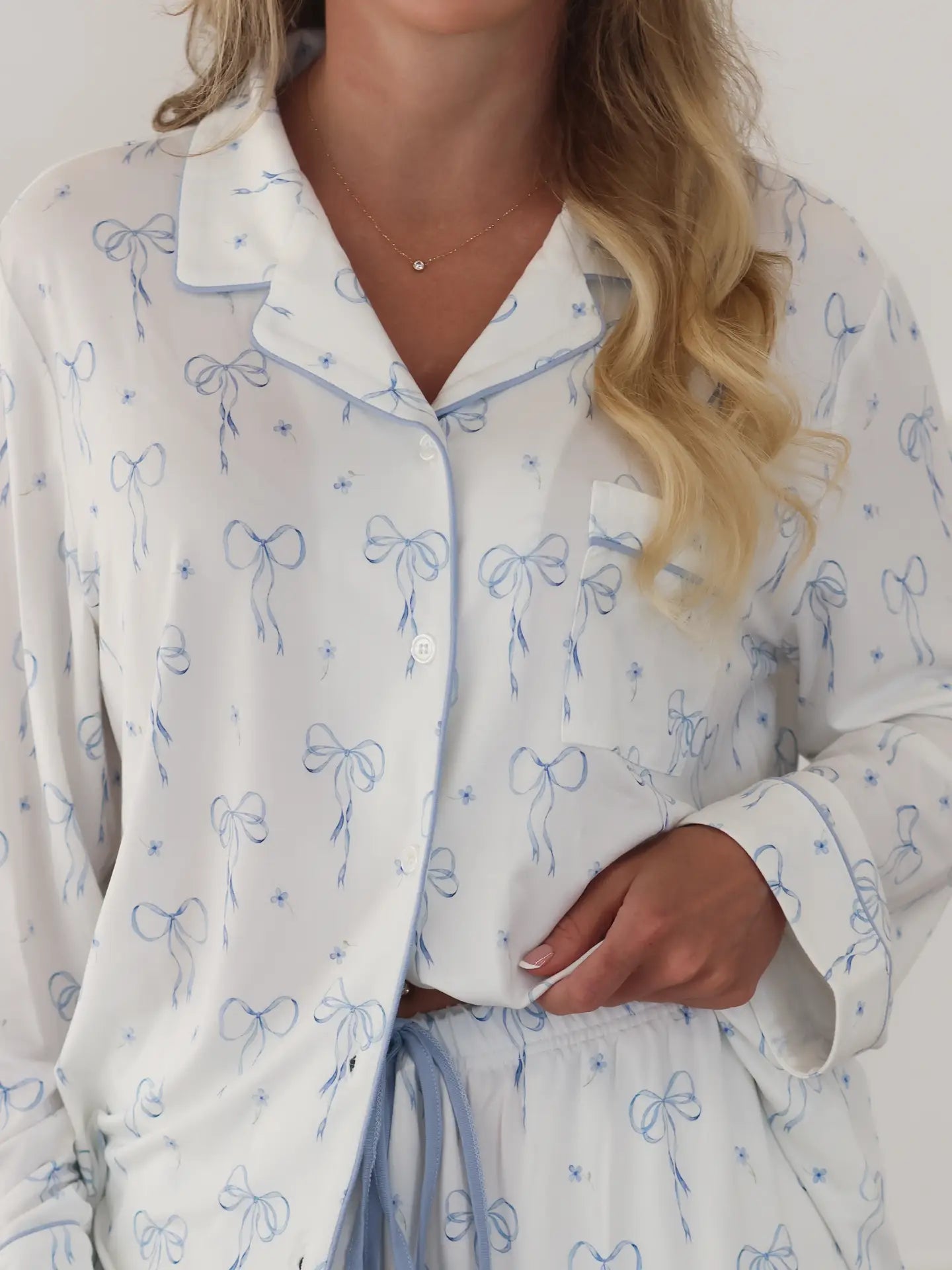 Blue Bows Women’s PJ Set